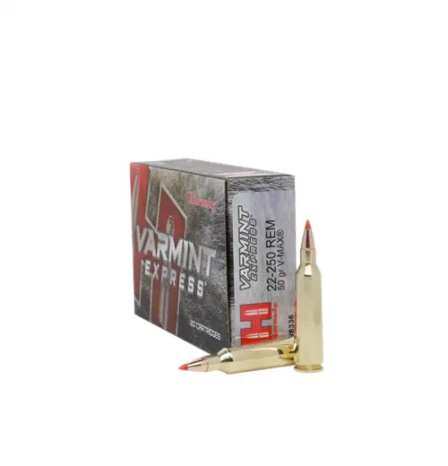 Hornady Varmint Express .22-250 Rem 50gr V-MAX Polymer Tip Brass Ammo 50Rd