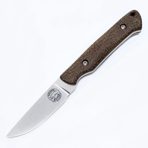 White River Small Game Fixed Blade Knife Magnacut/Natural Burlap Micarta WRSG-BNA-MAG