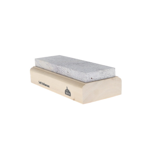 AAPCO Wood Mounted Soft Arkansas Bench Stone 6 x 2 x 0.5 Inch AAWMBSS6