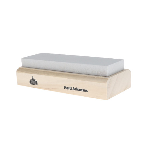 AAPCO Wood Mounted Hard Arkansas Bench Stone 6 x 2 x 0.5Inch AAWMBSH6