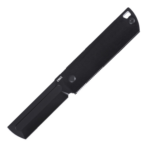 CRKT MinimalX Black Stainless Steel Handle Black Brush & TiNi Coated 12C27 Blade CR5915K