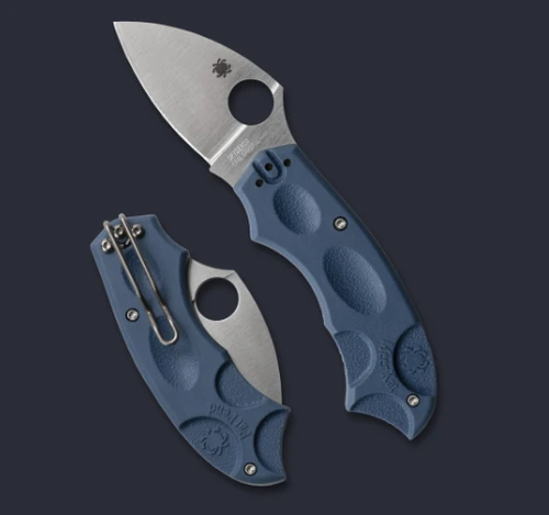 Spyderco Meerkat Lightweight Sprint Run Cobalt Blue 2in Plain Satin Leaf