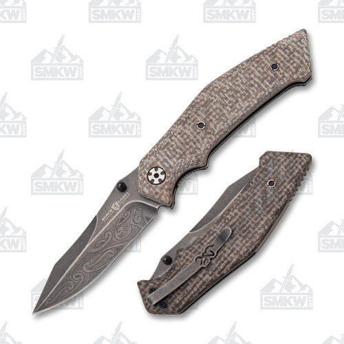 Browning Wihongi Large Hemp 3.25in Plain Titanium Modified Drop Point 1