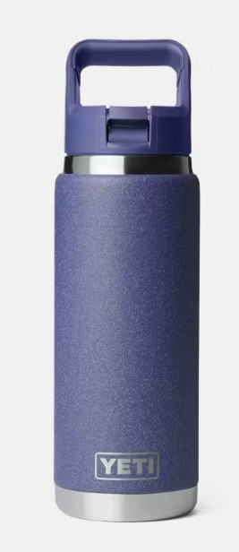 Yeti Rambler 26 oz Water Bottle W/Color-Matched Straw Cap Moon Dust