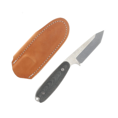 Bradford Guardian 3.5 3D Micarta 3.5in Plain Stonewash Elmax Tanto BRAD3197