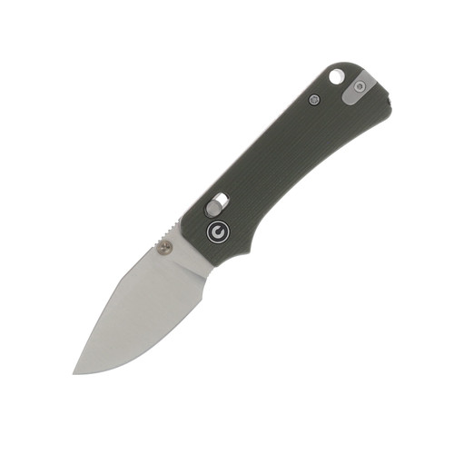 Civivi Baby Banter 2-TG Milled Green Red G-10 Handle Satin 14C28N Blade C24074-1