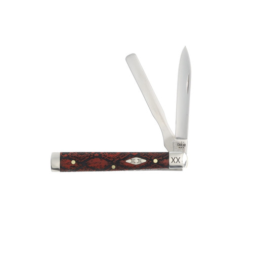 Case "Snakskin" Baby Doc. Red Smooth Bone Diamond Shield