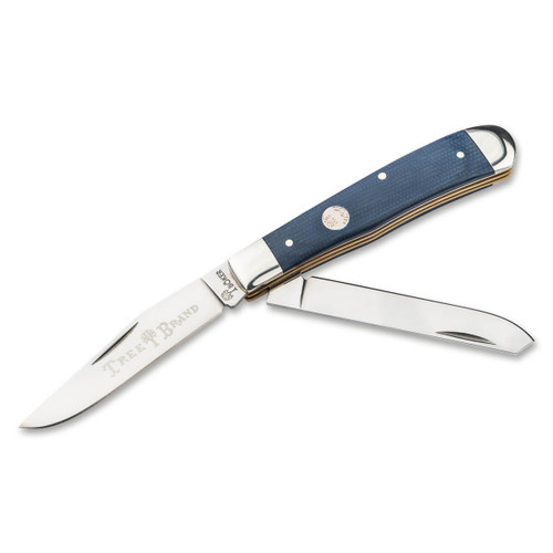 Boker TS 2.0 Trapper Denim Canvas Micarta D2 Drop Point-Spear Point 3.31In BK110887