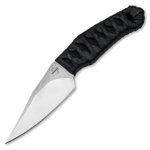 Boker Plus 302 Fixed Nitro-V Satin Black Fish Skin BK02BP0006