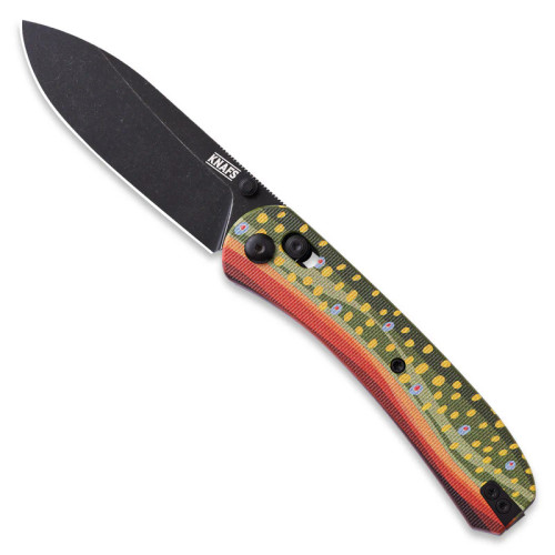 Knafs Lander 2 Brook Trout G10 Black Stonewash Folding Knife KNAFS00503