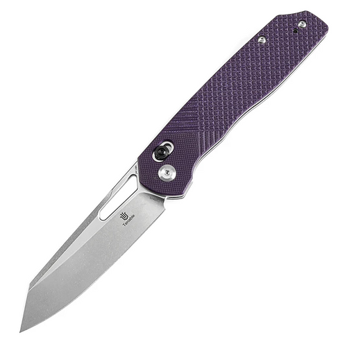 Tenable Knives Shard Purple 3.47 Inch Plain Stonewash Reverse Tanto