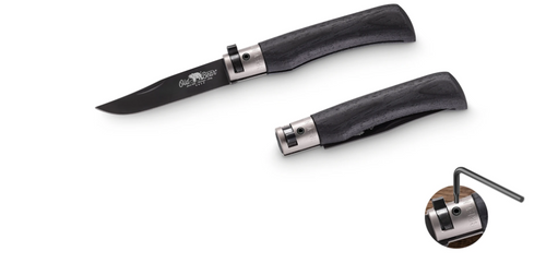 Antonini Knives Old Bear Classical Medium 3.15in Plain Black Clip Point