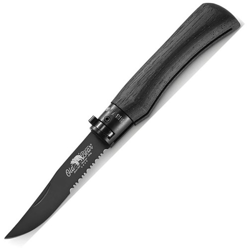 Antonini Old Bear Ring Lock Folding Knife Total Black Medium 9303/19_MNN