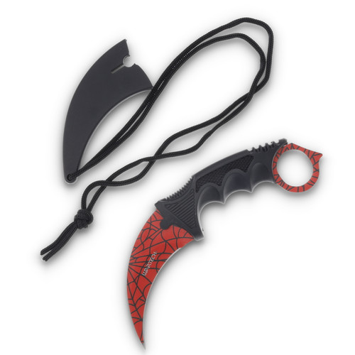 Karambit Neck Knife Red Web