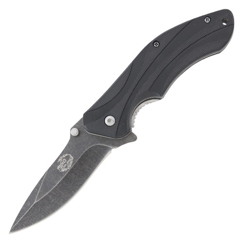 Ironhorse Tactical Assisted Folding Knife Stainless Steel Blade Black Composition Handle FRCPIH724B