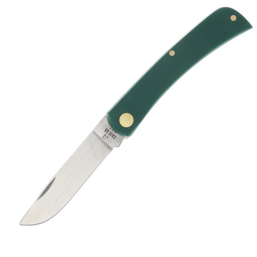 Case XX Spruce Green Smooth Synthetic Sod Buster Jr Folding Knife CA64536