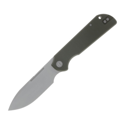 Eutektik Liong Mah Binary Right Handed G-10 OD Green 3.75 In Sandvik Stonewash Drop Point LM23