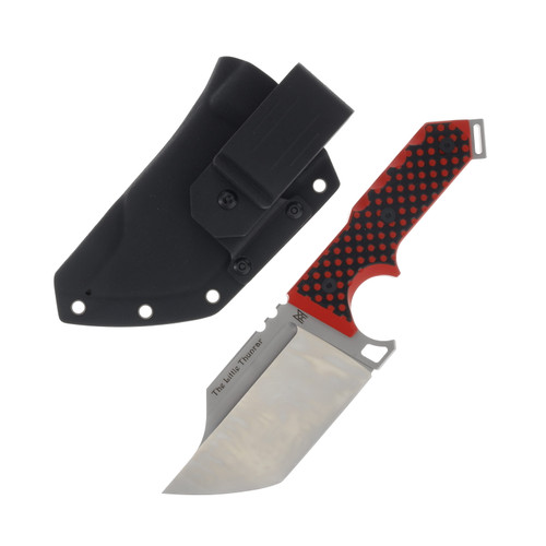 Midgards Messer Little Thunrar-Fixed Red-Black 3.54In 14C28N Drop Point MM-LIL-THUN-FIX