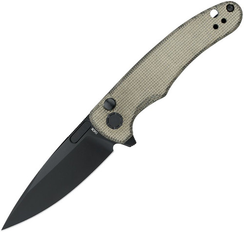 OKNIFE Mettle 2 Folding Pocket Knife OD Green Micarta Handle METTLE2ODG