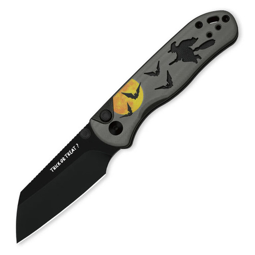Kizer Drop Bear 2 Halloween 2025 Black G-10 Bats & Moon/PVD Nitro