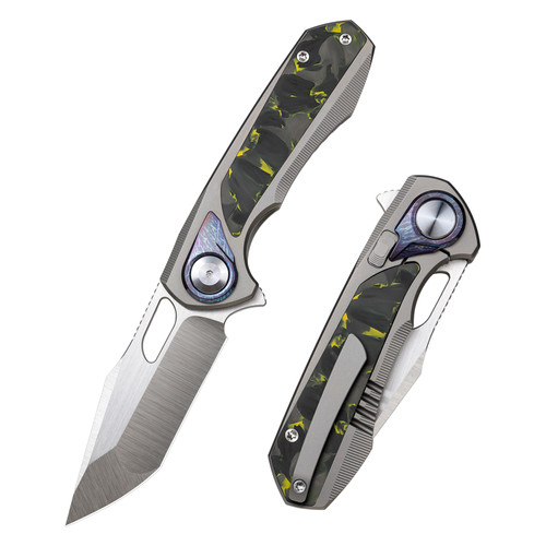 Remette RT Saker Falcon Gray – Yellow 2.99 Inch Plain Satin Tanto