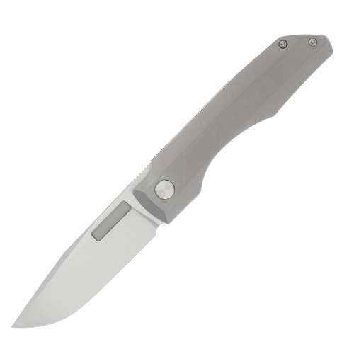 Vero Engineering Impulse Thin Stonewash 3.65in Plain Hand Satin Drop Point Front Open 1