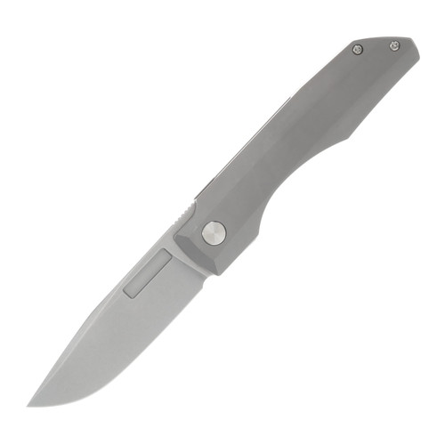 Vero Engineering Impulse Thin Stonewash 3.65in Plain Stonewash Drop Point Front Open 1