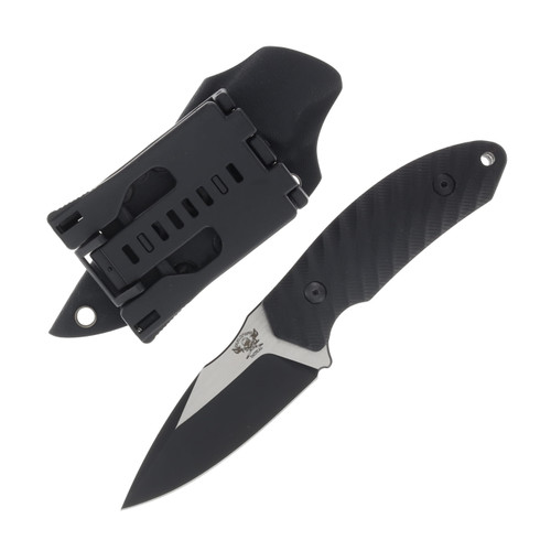 Skallywag Tactical Crows Nest Fixed Knife 3.5in Plain Black Drop Point SWTCNBLK