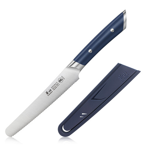 Cangshan HELENA Series Utility Knife Blue Serrated 5in Utility Blade 10301275
