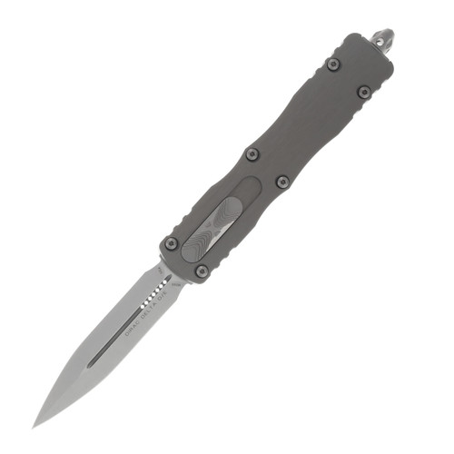 MICROTECH DIRAC DELTA D-E STONEWASH STANDARD NATURAL CLEAR 3.75IN DAGGER AUMT22710NC
