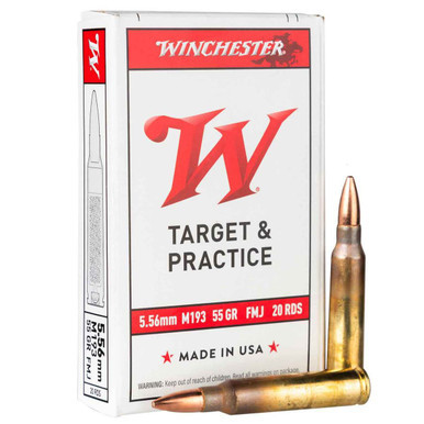 Winchester White Box USA 5.56x45mm NATO Ammo 55 Grain Full Metal Jacket