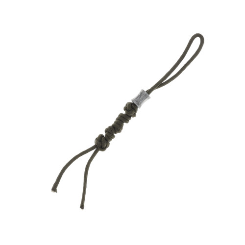 HHH Damascus Concave Barrel Style Bead OD Green Lanyard DA15