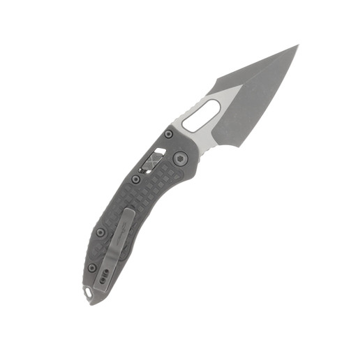 MICROTECH STITCH–RAM LOCK MARFIONE SELECT FOLDING KNIFE APOCALYPTIC FRAG PATTERN TITANIUM HANDLE 3.625IN APOCALYPTIC BOHLER M390MK SPEAR POINT BLADE MT169RL10APFRMS1