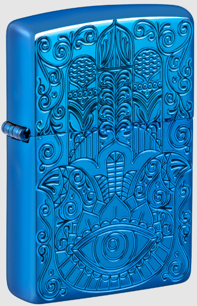 Zippo Lighter Luck Fortune Eye Blue High Polish Armor ZP46752