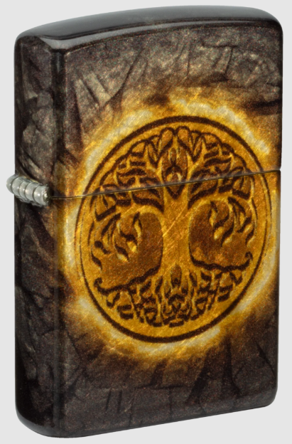 Zippo Lighter Family Tree Tumbled Brass Love Collection ZP46815