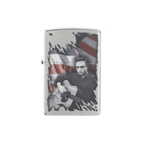 Zippo Johnny Cash w Guitar Flag Design ZP46981