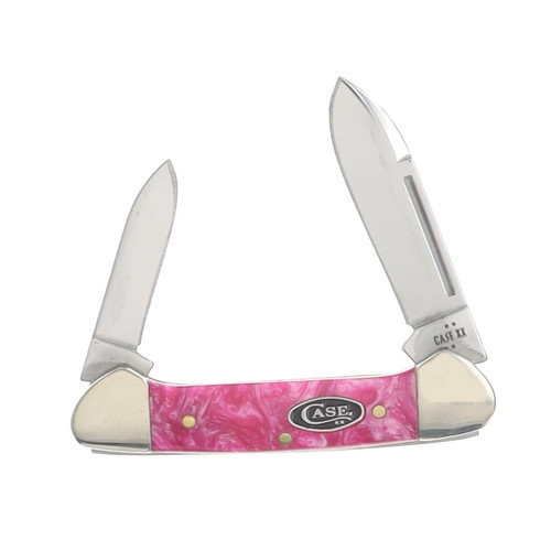 Case XX Pink Crackle Kirinite Baby Butterbean Folding Knife CA16164