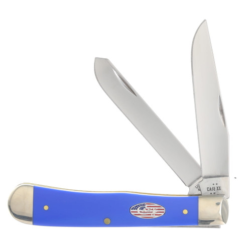 Case XX Royal Blue Smooth Synthetic Trapper Folding Knife CA16400