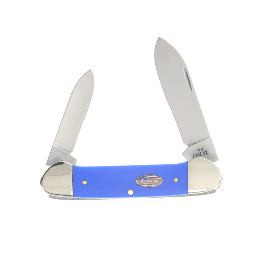 Case XX Royal Blue Smooth Synthetic Canoe Folding Knife CA16404