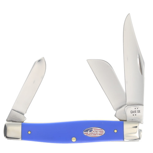 Case XX Royal Blue Smooth Synthetic Large Stockman Folding Knife CA16405