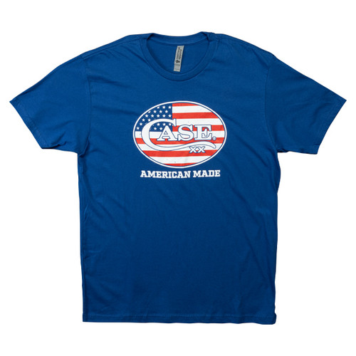Case T-Shirt Royal Blue W/Case Flag Logo Front XXL Unisex CA41265