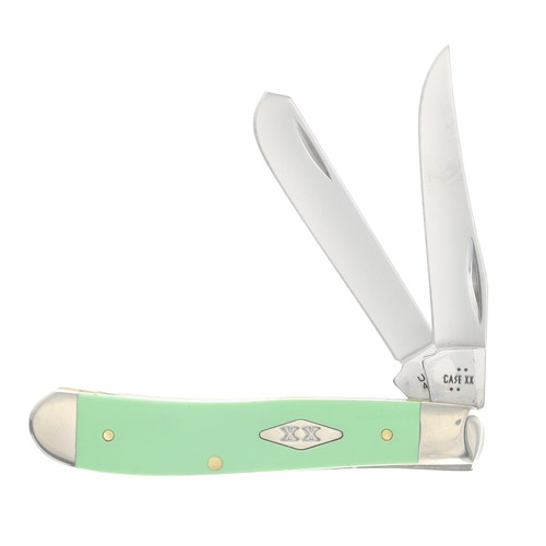 Case XX Mint Green Smooth Synthetic Mini Trapper Folding Knife CA63831