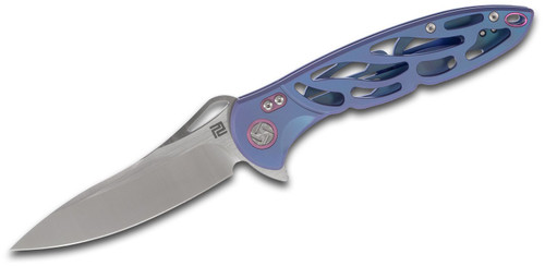 Artisan Cutlery Hoverwing Folding Knife Blue Anodized Titanium