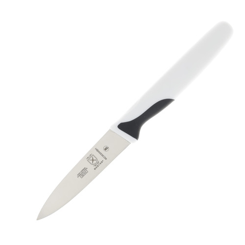 Mercer Sports Millennia Colors 3in Slim Paring Knife White Black Handle M23930WBH