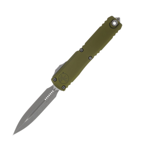 MICROTECH ULTRATECH GEN IV OTF AUTO STANDARD OD GREEN HANDLE D/E APOCALYPTIC M390MK DAGGER BLADE AUMT1122410APOD