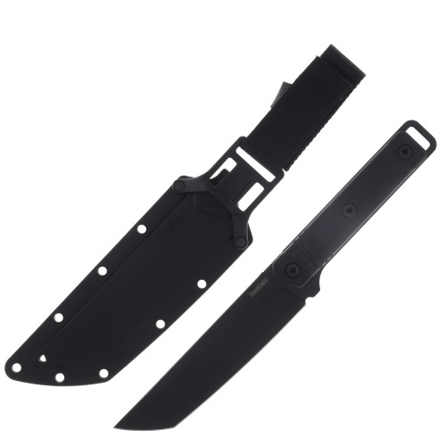 Kershaw Atreides Fixed Blade Knife 5.7 Inch Plain Black Powder Tanto KS1088