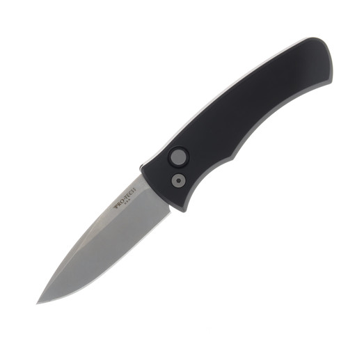 Pro Tech OTS Auto Compact Duke 2 Black Aluminum Handle Stonewash Magnacut Blade AUPTDUKE2101 AUPTDUKE2101