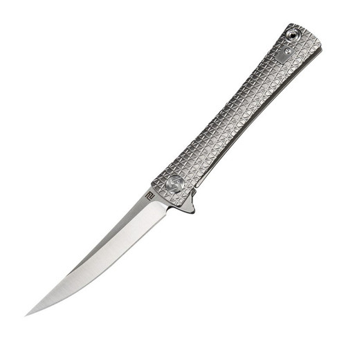 Artisan Cutlery Waistline Folding Knife S35VN Blade Gray Anodized Titanium