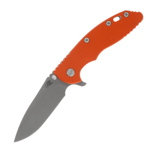 Hinderer XM-18 Folding Knife Orange 3.5in Plain Working Spanto KXM35HSTWWFOR