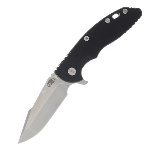Hinderer XM-18 Black – Bronze 3.5 Inch Plain Stonewash Harpoon Spanto Front Open 1